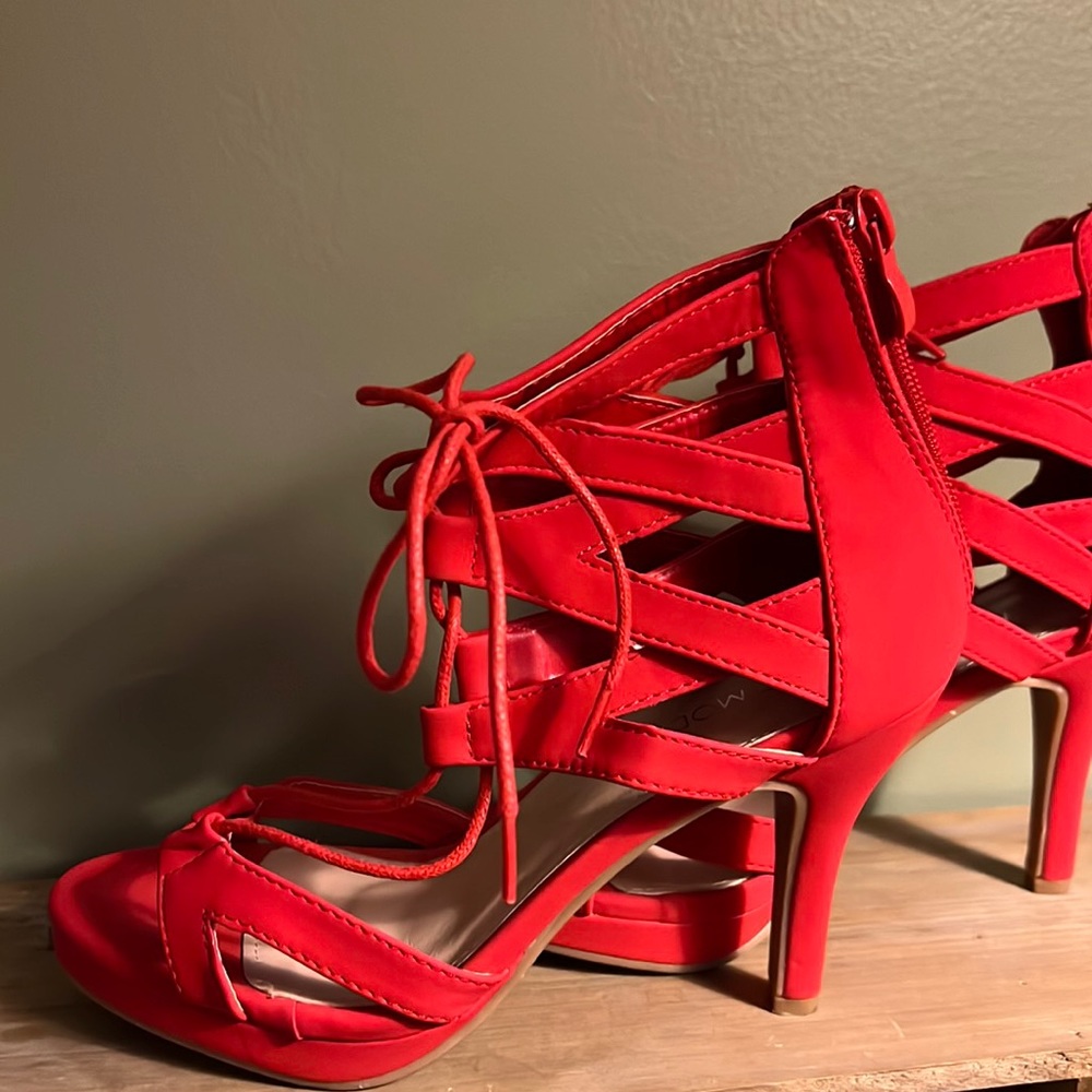 Red strapped heels - perfect condition. Worn once!